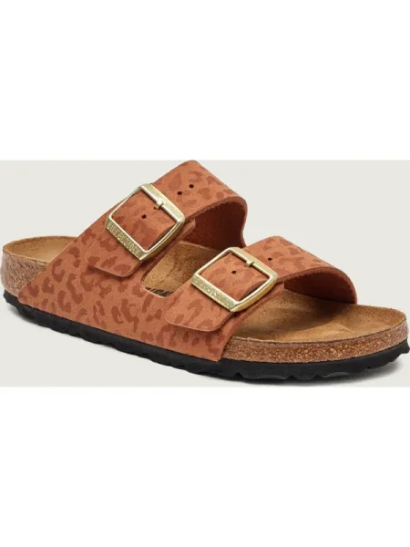 Pantofi Birkenstock cu toc plat maro
