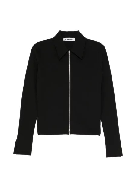 Gulerat geacă Jil Sander negru