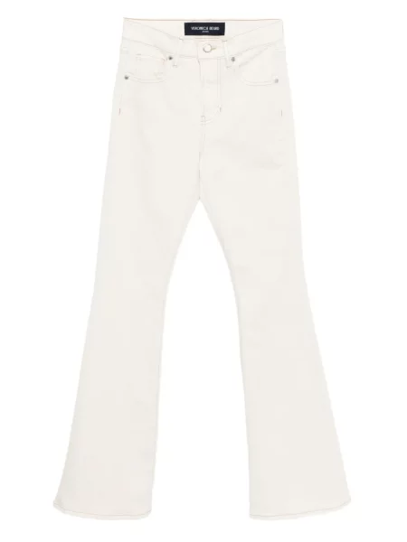 Jeansy skinny Veronica Beard dzwony białe