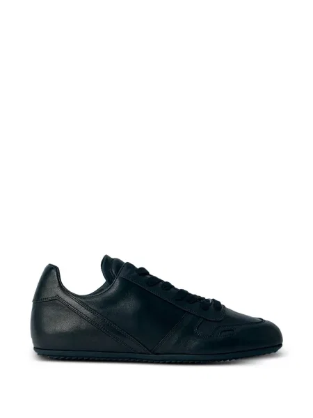 Sneakerși Rick Owens cu șireturi cu vârf rotund din dantelă negru