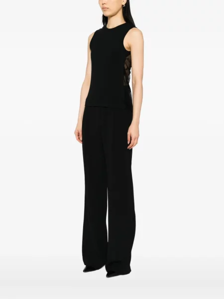 Vestă Quetsche cu model floral din dantelă negru