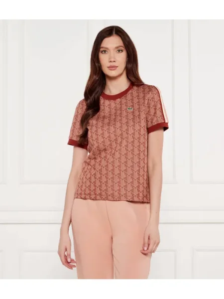 Lacoste Tricou Portocaliu roșu