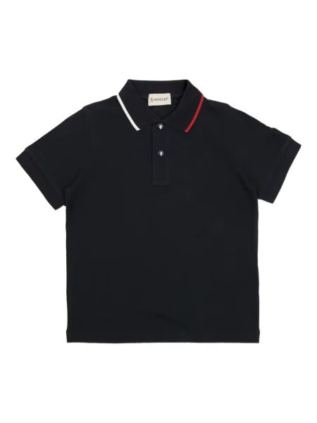 Koszulka polo dziecięca Moncler Enfant czarna