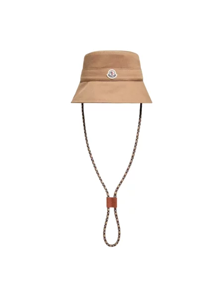 Kapelusz Moncler z logo brązowy