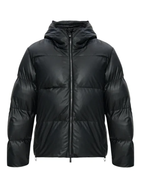 Geacă Moncler cu glugă negru