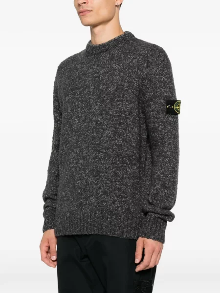 Pulover Stone Island cu strasuri gri
