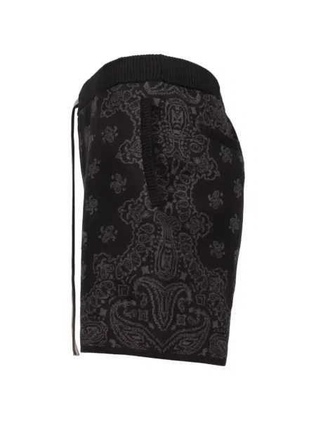 Pantaloni scurți Jun/nakayama cu model paisley cu cordon negru