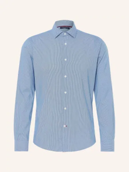 Tommy Hilfiger Košile Slim Fit tmavě modrá bílá