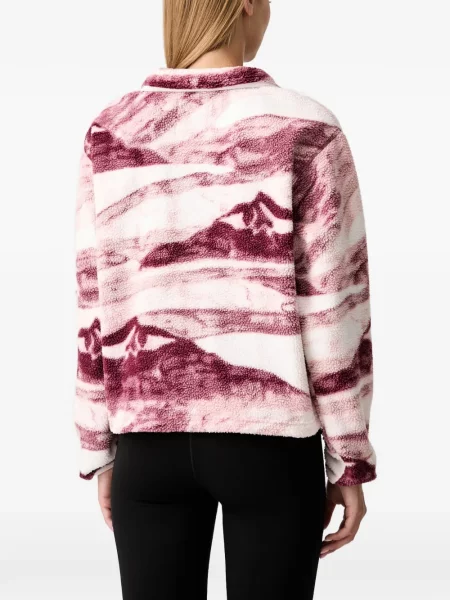 Pulover Columbia din fleece cu imagine alb