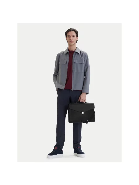 Tommy Hilfiger Poslovna torba Th Business Leather Computer Bag črna