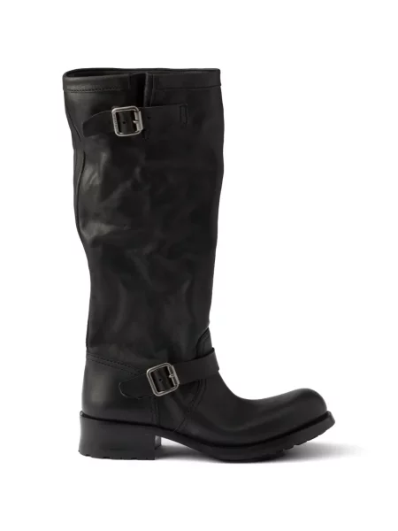Botine Prada din piele negru