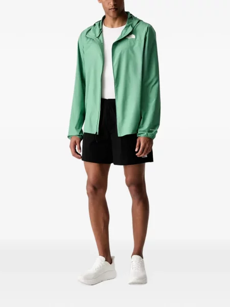 Geacă de vânt The North Face cu imagine verde
