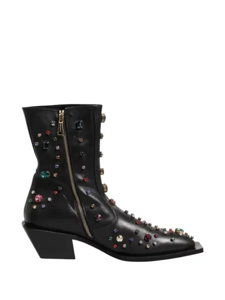 Cizme scurte Dolce & Gabbana din piele negru