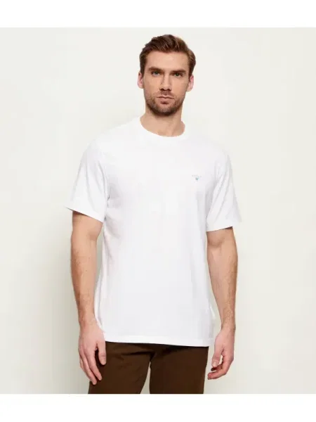 Tricou Barbour în carouri alb
