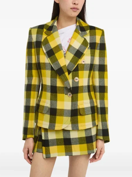 Geacă Vivienne Westwood în carouri galben
