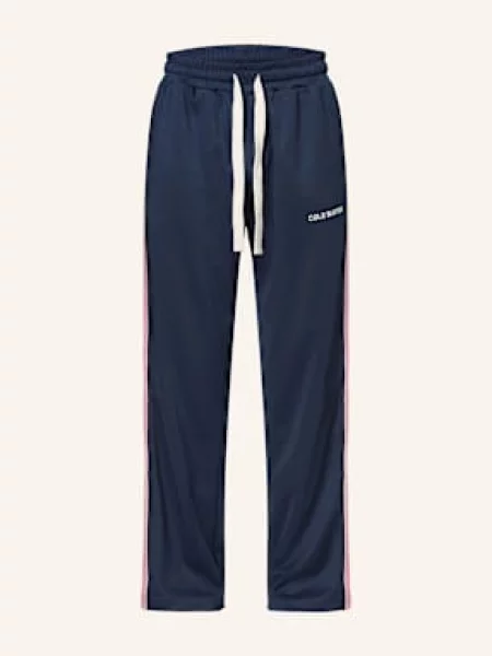 Cole Buxton Sportovní Kalhoty Contrast Tape tmavě modrá/ růžová modré