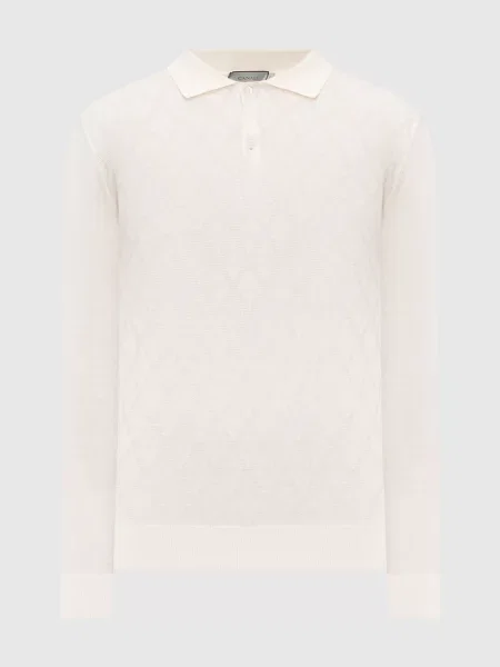 Шерстяное поло Canali бежевое
