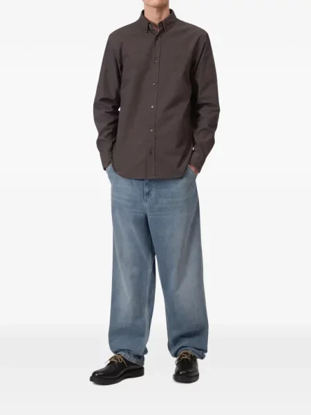 Blugi cu picior larg Carhartt Wip albastru