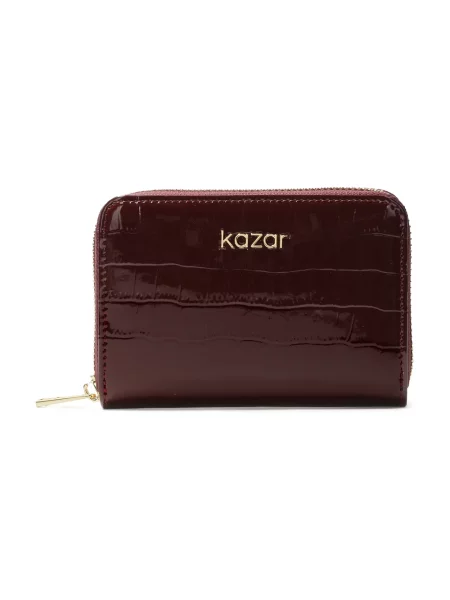 Portfel Kazar z nadrukiem elegancki brązowy