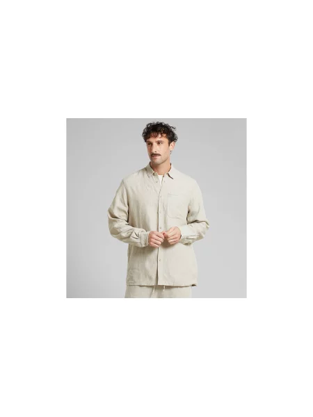 Dedicated Shirt Rute Linen Ecru Mężczyźni Koszula Dedicated Krem Size: XL