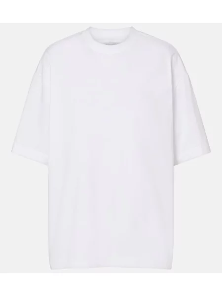 Tricou Bottega Veneta din jerseu alb