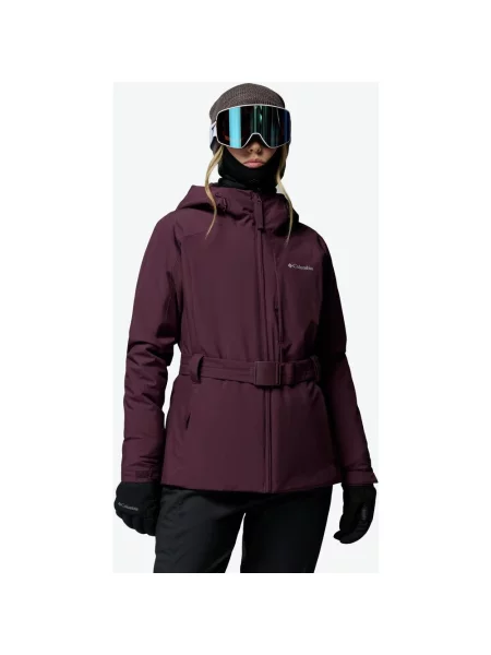 Kurtka z kapturem Columbia Ava Alpine Belted Insulated S fioletowa