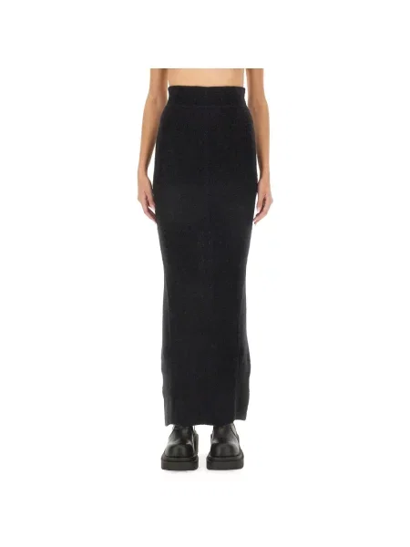 Spódnica Rick Owens wełniana czarna