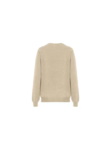 Sweter Malo z okrągłym dekoltem brązowy