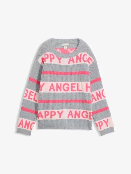 Sweter o pudełkowym kroju szary
