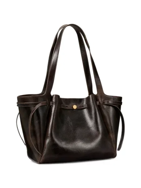 Geantă shopper Tory Burch zdrențuiți maro