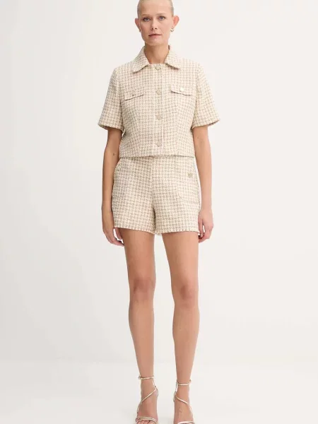 Шорти Morgan візерунок висока посадка SHAV.F бежевий