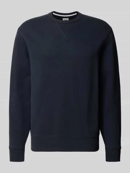 Bluza z mieszanki bawełny Superdry granatowa