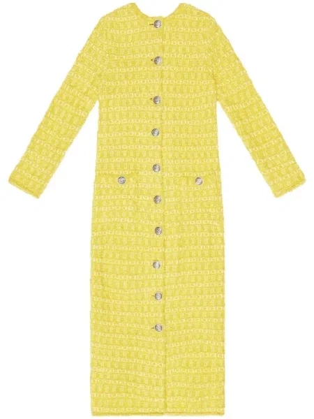 Osłona sukienka midi Balenciaga do kolan garniturowa żółta