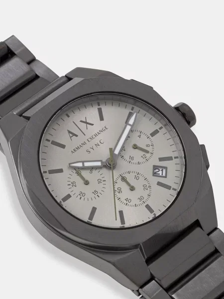 ARMANI EXCHANGE Ceas analogic SYNC argintiu gri