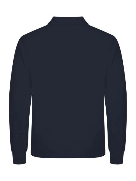 Clique Manhattan L/S Koszulka Polo z Długim Rękawem Navy niebieska