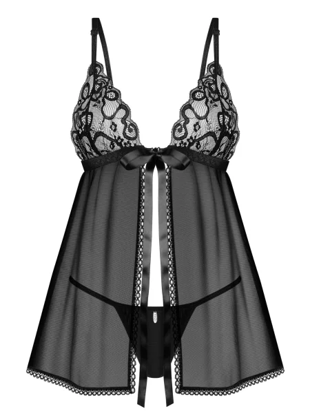 Комплект: бэби-долл и трусики Blomentis_babydoll_&_thong чорний