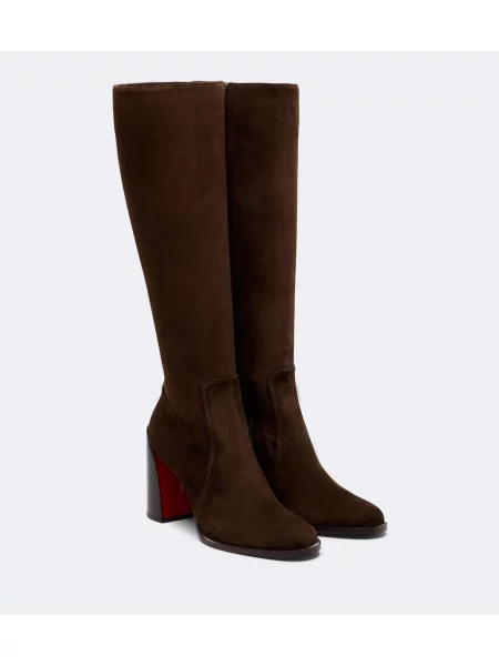 Cizme Christian Louboutin din piele de căprioară maro