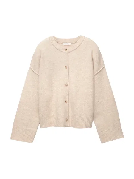 Pull&Bear Geacă tricotată nisipiu