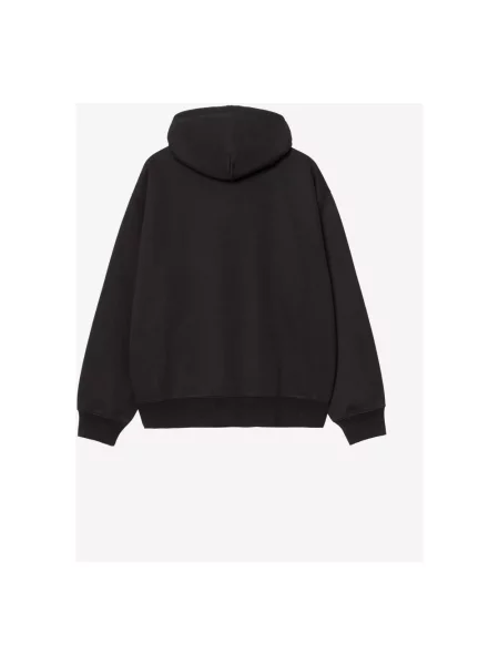 Carhartt WIP Hooded World Tour Sweat bluza oversize z bawełny czarna