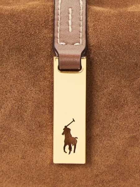 Кожаная сумка хобо Polo Ralph Lauren