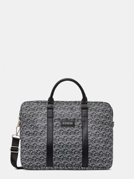 Guess torba z imitacji skóry szara