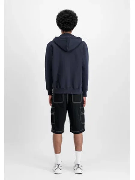ALPHA INDUSTRIES Tepláková bunda biela / tmavomodrá modrá
