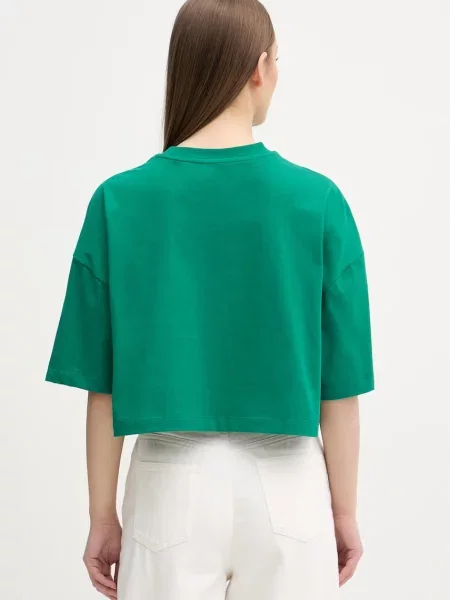 T-shirt Calvin Klein Jeans Ss Cropped Boxy Heri Tee Green M zielona