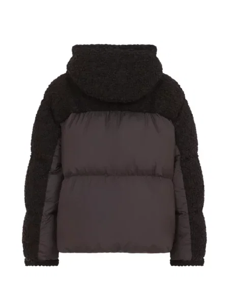 Geacă cu puf Moncler cu glugă maro