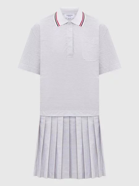 Сукня-плісе в смужку Thom Browne сіра