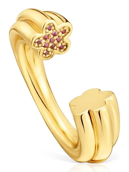 Pozlačeni srebrni prstan Tous zlata