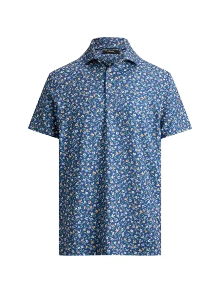 Polo Rlx Ralph Lauren cu model floral albastru