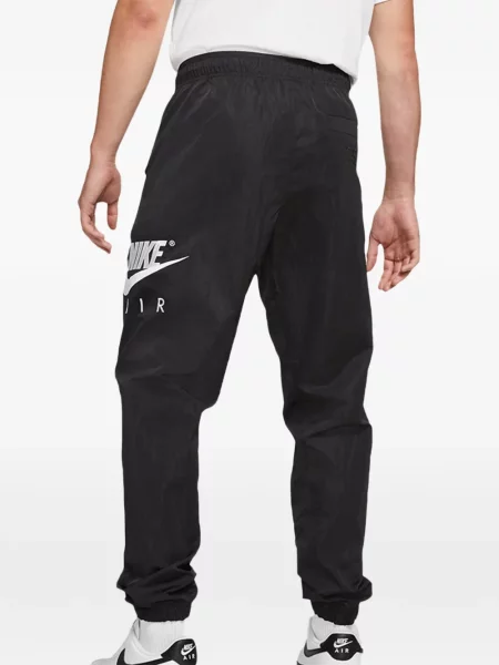 Pantaloni Nike din fleece alergare cu broderie negru