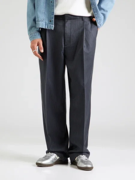 TOPMAN Pantaloni cutați metalic / argintiu gri