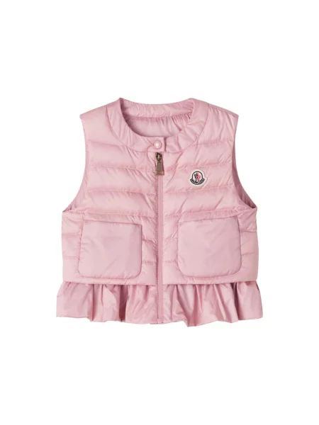 Gyerek pehelymellény Moncler Enfant rózsaszín